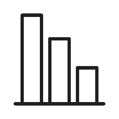 wired outline 3088 bar chart decrease hover pinch